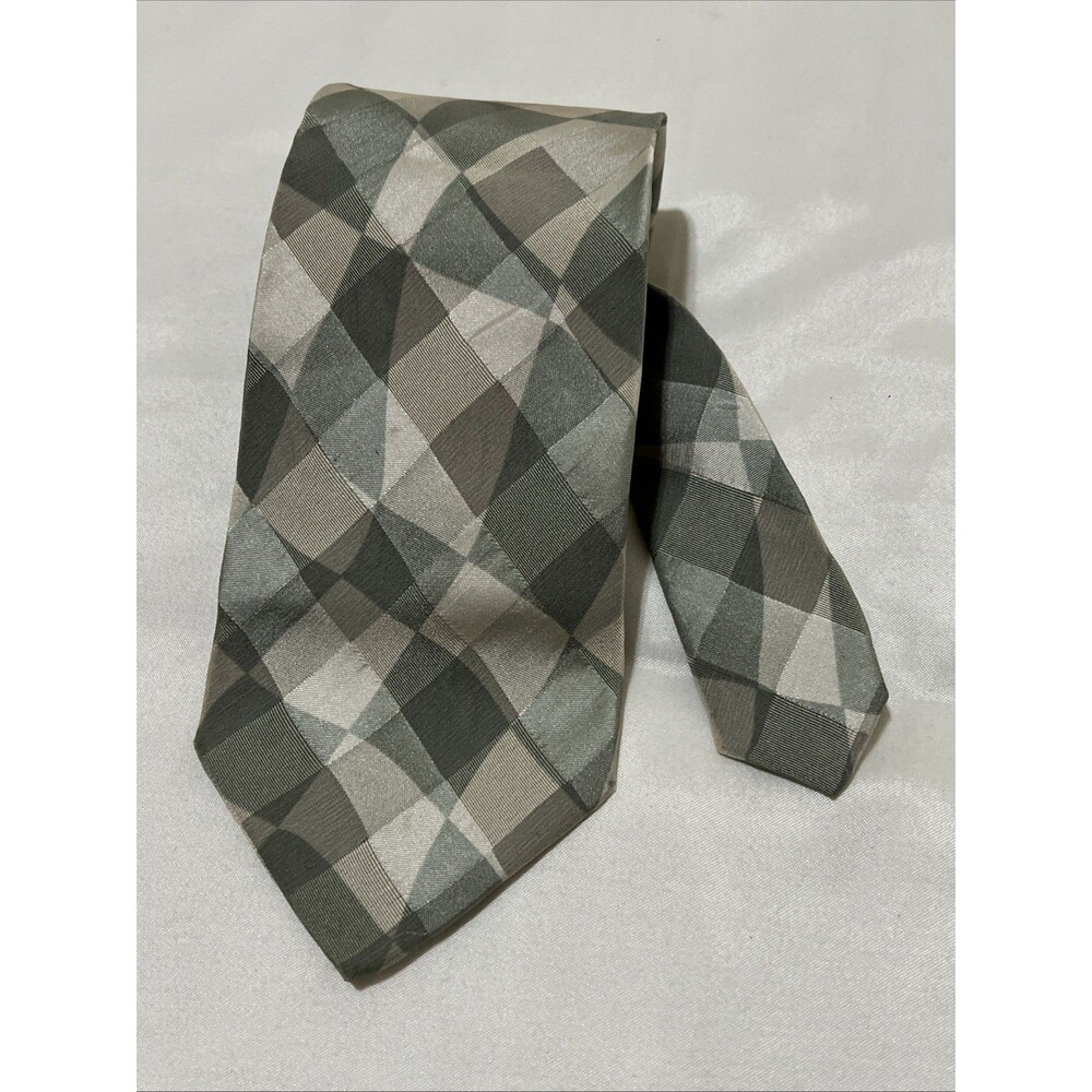 Designer Claude Montana Vintage Silk Classic Tie Abstract Art Geometric